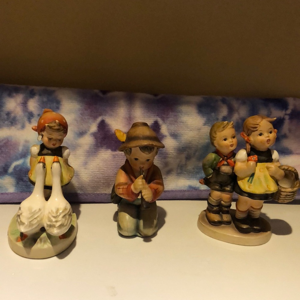 3 Goebel ornaments.  Vintage. (Flaws)